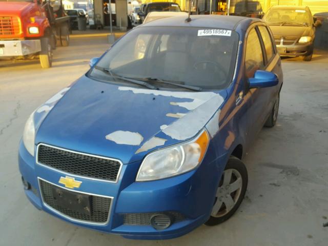 KL1TD66E59B336131 - 2009 CHEVROLET AVEO LS BLUE photo 2