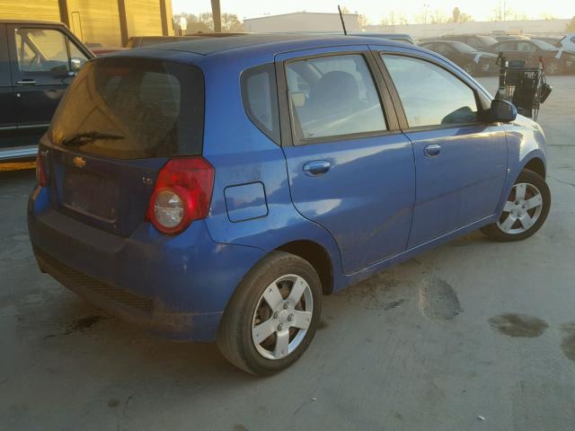 KL1TD66E59B336131 - 2009 CHEVROLET AVEO LS BLUE photo 4