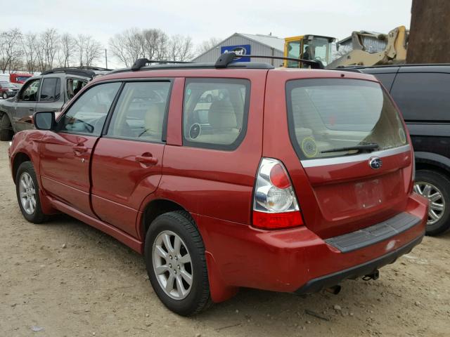 JF1SG65608G732254 - 2008 SUBARU FORESTER 2 RED photo 3