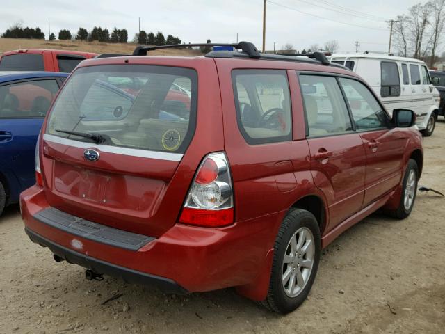 JF1SG65608G732254 - 2008 SUBARU FORESTER 2 RED photo 4