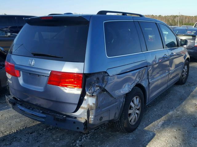 5FNRL38779B010086 - 2009 HONDA ODYSSEY EX BLUE photo 4