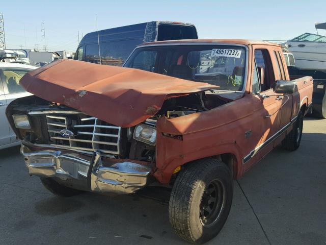 1FTEX15F5DKA13681 - 1983 FORD F150 RED photo 2