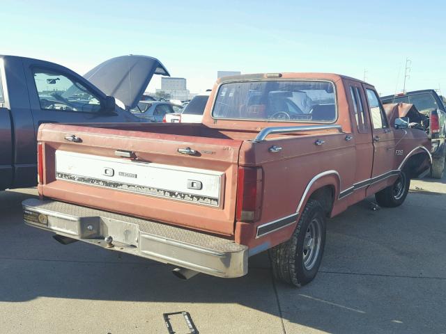 1FTEX15F5DKA13681 - 1983 FORD F150 RED photo 4