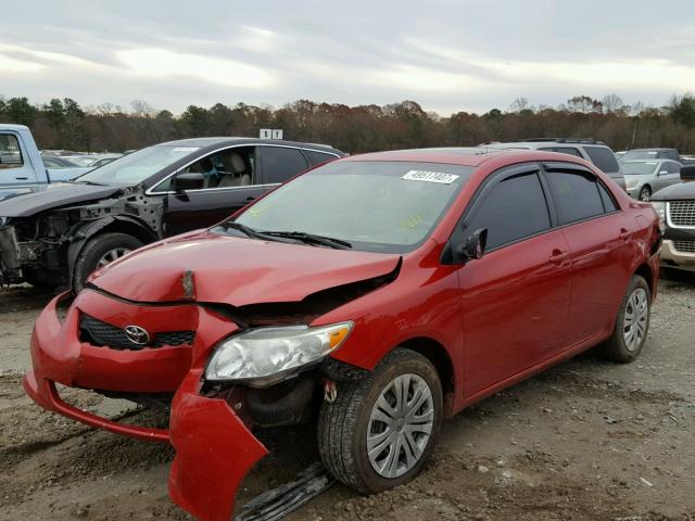 1NXBU40E09Z014336 - 2009 TOYOTA COROLLA BA BURGUNDY photo 2