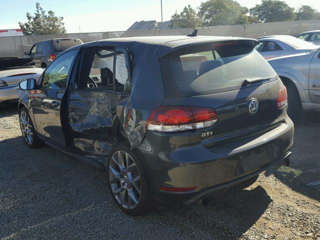 WVWHD7AJ9DW130966 - 2013 VOLKSWAGEN GTI GRAY photo 3