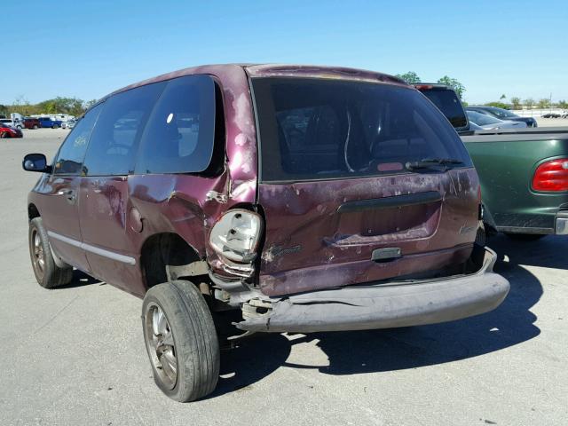 2P4FP25B5XR137300 - 1999 PLYMOUTH VOYAGER BURGUNDY photo 3