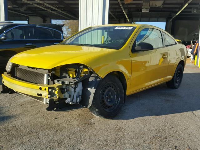 1G1AK15F677409289 - 2007 CHEVROLET COBALT LS YELLOW photo 2