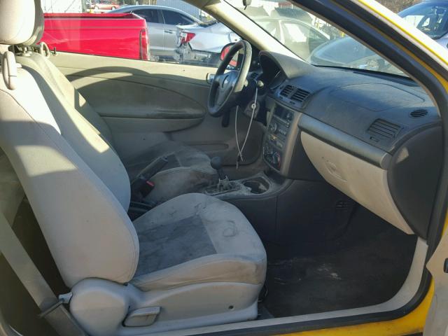 1G1AK15F677409289 - 2007 CHEVROLET COBALT LS YELLOW photo 5