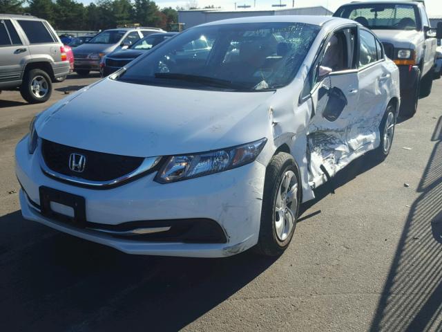 19XFB2F59FE271285 - 2015 HONDA CIVIC LX WHITE photo 2