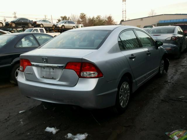 2HGFA16399H339784 - 2009 HONDA CIVIC VP SILVER photo 4