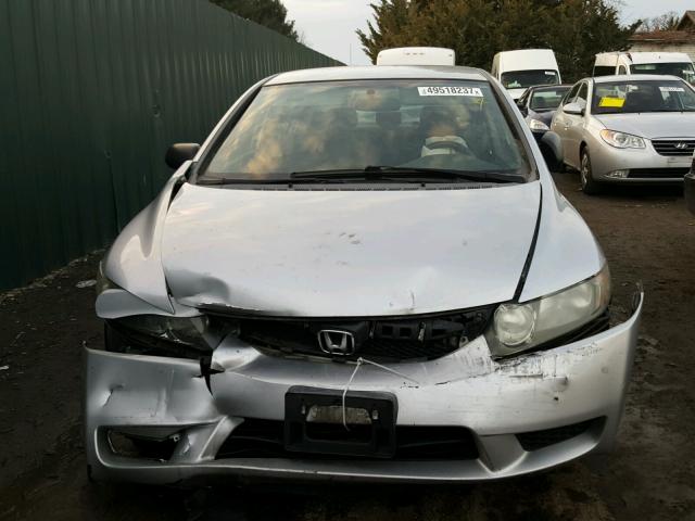 2HGFA16399H339784 - 2009 HONDA CIVIC VP SILVER photo 9