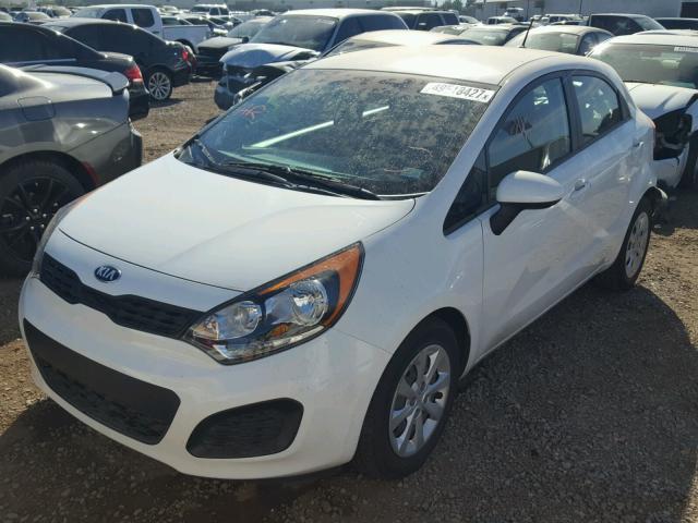 KNADM5A35D6177896 - 2013 KIA RIO LX WHITE photo 2