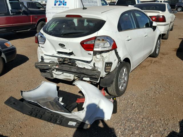 KNADM5A35D6177896 - 2013 KIA RIO LX WHITE photo 4