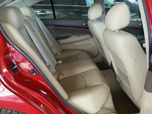 JNKCV61E29M306147 - 2009 INFINITI G37 BASE RED photo 6