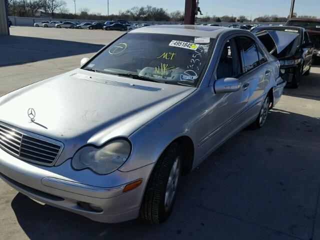 WDBRF64J02F242796 - 2002 MERCEDES-BENZ C 320 SILVER photo 2