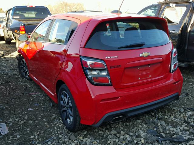 1G1JD6SH9H4153651 - 2017 CHEVROLET SONIC LT 红色 照片 3