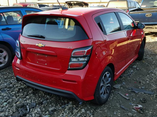 1G1JD6SH9H4153651 - 2017 CHEVROLET SONIC LT 红色 照片 4