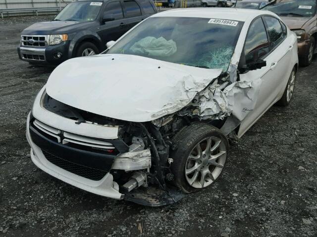 1C3CDFBA8DD107956 - 2013 DODGE DART SXT WHITE photo 2