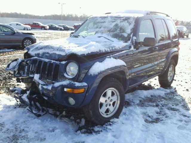 1J8GL58K43W560865 - 2003 JEEP LIBERTY LI BLUE photo 2