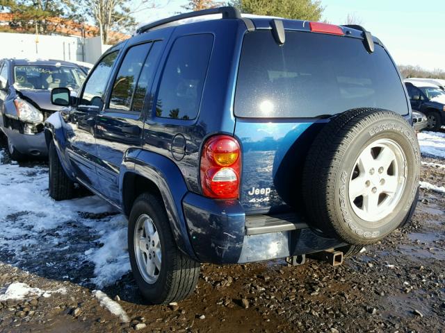 1J8GL58K43W560865 - 2003 JEEP LIBERTY LI BLUE photo 3