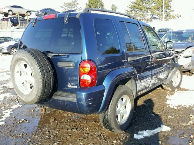 1J8GL58K43W560865 - 2003 JEEP LIBERTY LI BLUE photo 4