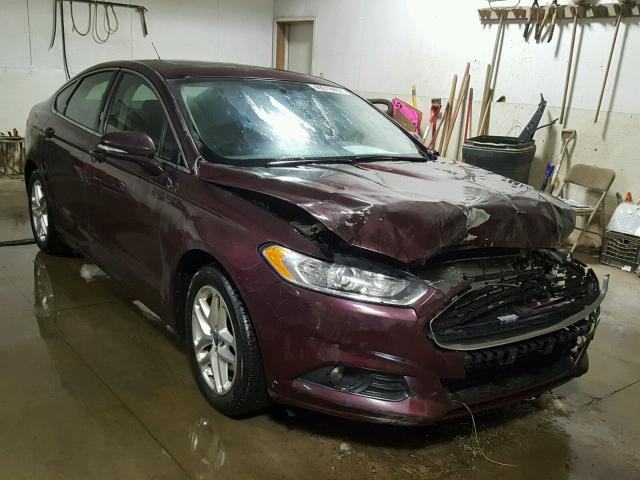 3FA6P0HR8DR118804 - 2013 FORD FUSION SE BURGUNDY photo 1