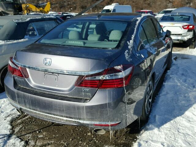 1HGCR3F01GA001935 - 2016 HONDA ACCORD EXL GRAY photo 4