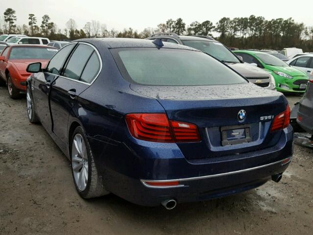 WBA5B1C50GG132767 - 2016 BMW 535 I BLUE photo 3