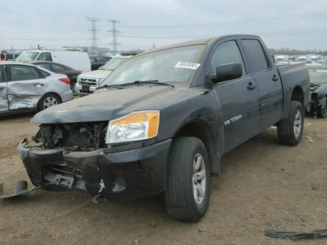 1N6AA07C28N333314 - 2008 NISSAN TITAN XE BLACK photo 2