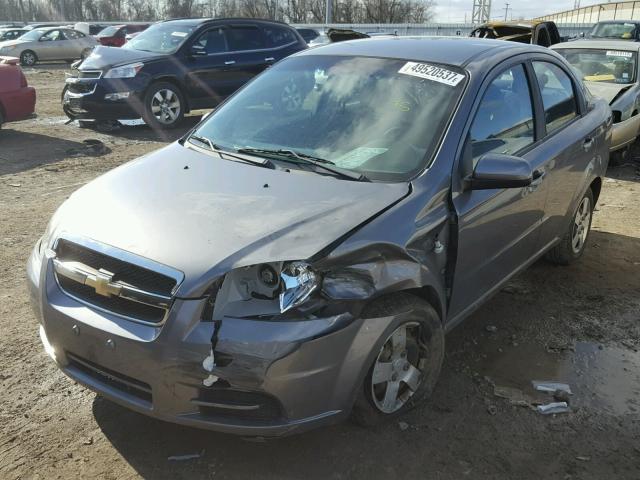 KL1TD56637B051461 - 2007 CHEVROLET AVEO BASE GRAY photo 2