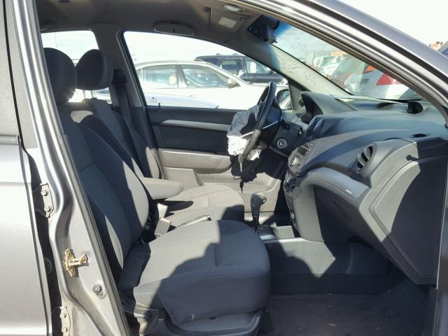 KL1TD56637B051461 - 2007 CHEVROLET AVEO BASE ნაცრისფერი ფოტო 5