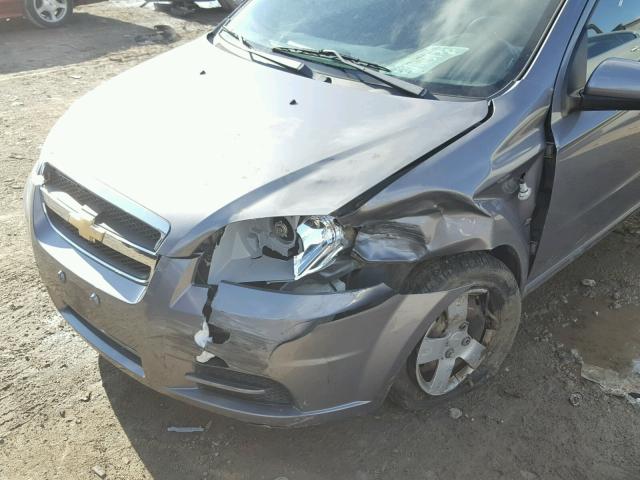 KL1TD56637B051461 - 2007 CHEVROLET AVEO BASE ნაცრისფერი ფოტო 9