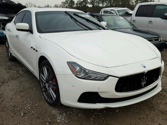 ZAM57RSAXG1185248 - 2016 MASERATI GHIBLI S WHITE photo 1