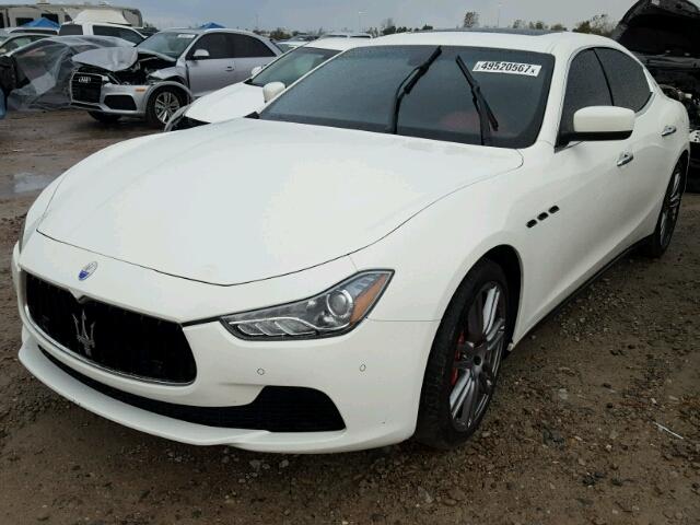 ZAM57RSAXG1185248 - 2016 MASERATI GHIBLI S WHITE photo 2