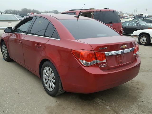 1G1PF5S94B7180687 - 2011 CHEVROLET CRUZE LT RED photo 3