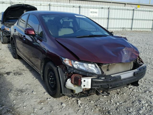 19XFB2F52DE038328 - 2013 HONDA CIVIC LX MAROON photo 1