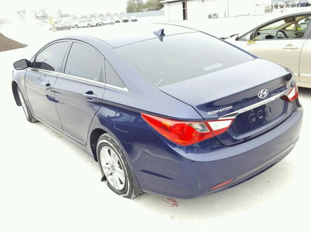 5NPEB4AC7BH161824 - 2011 HYUNDAI SONATA GLS BLUE photo 3