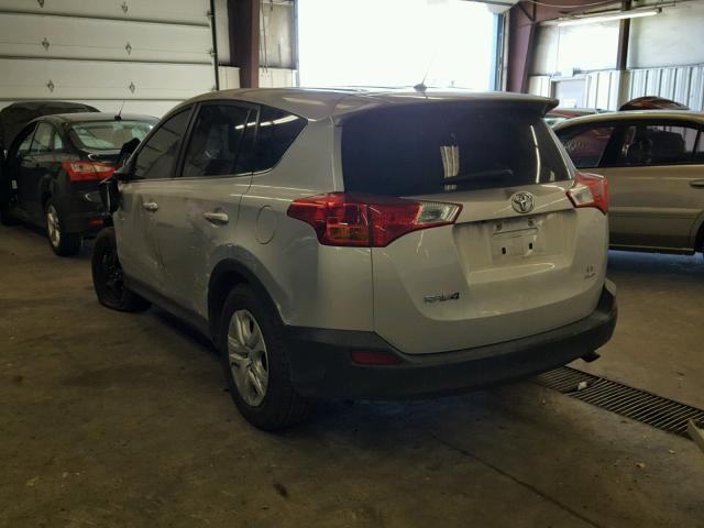 JTMBFREV0DD033661 - 2013 TOYOTA RAV4 LE Gümüş foto 3