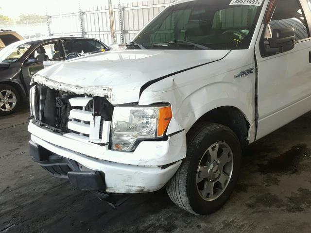 1FTMF1CW4AKB85083 - 2010 FORD F150 WHITE photo 9