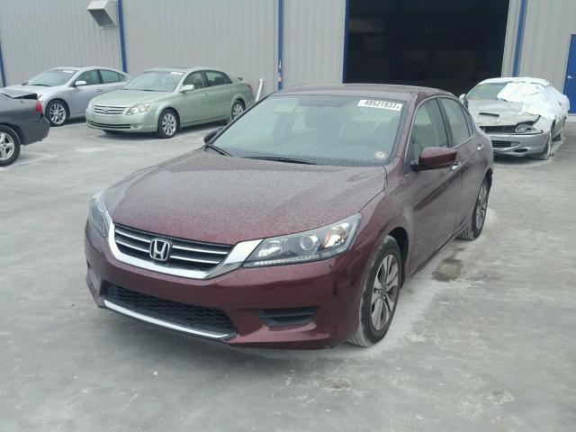 1HGCR2F32EA060557 - 2014 HONDA ACCORD LX MAROON photo 2