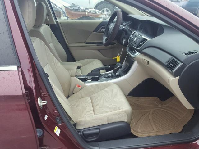 1HGCR2F32EA060557 - 2014 HONDA ACCORD LX MAROON photo 5