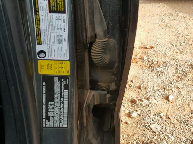 WBAVM1C53DVW41544 - 2013 BMW X1 SDRIVE2 CHARCOAL photo 10