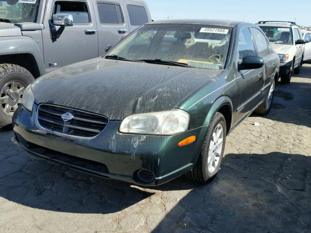 JN1CA31D71T838106 - 2001 NISSAN MAXIMA GXE GREEN photo 2