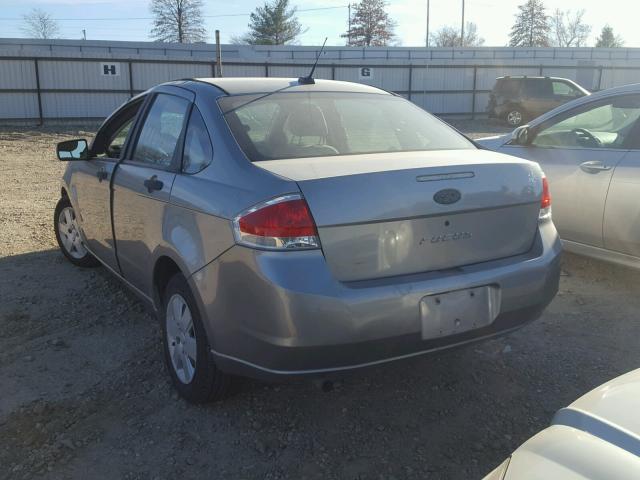 1FAHP34N28W237870 - 2008 FORD FOCUS S/SE GRAY photo 3