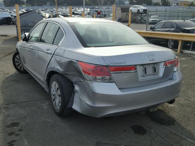 1HGCP2F35CA191775 - 2012 HONDA ACCORD LX GRAY photo 3