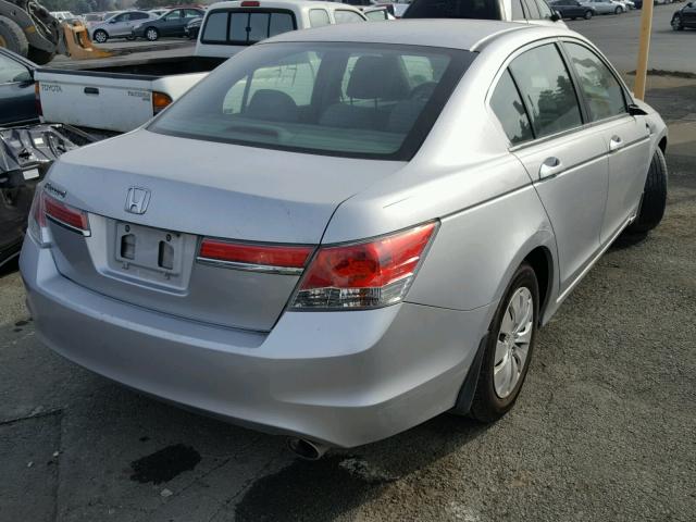 1HGCP2F35CA191775 - 2012 HONDA ACCORD LX GRAY photo 4