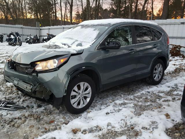 2HKRM4H50CH613147 - 2012 HONDA CR-V EX GREEN photo 2