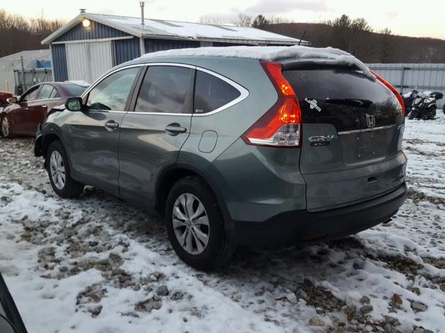 2HKRM4H50CH613147 - 2012 HONDA CR-V EX GREEN photo 3