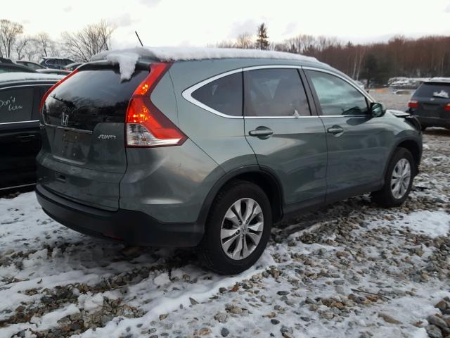 2HKRM4H50CH613147 - 2012 HONDA CR-V EX GREEN photo 4