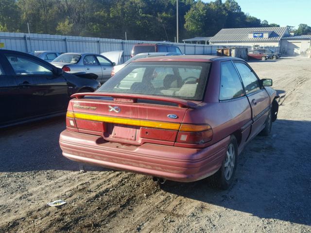 1FARP1284RW224285 - 1994 FORD ESCORT GT RED photo 4